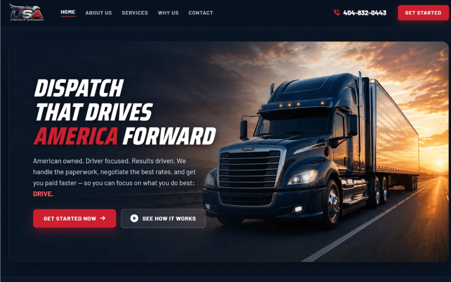 USA Freight Dispatch website